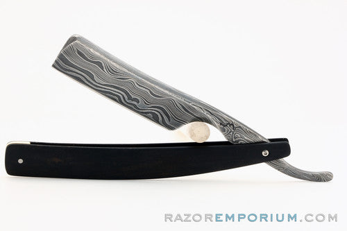 6/8" T3 Straight Razor w/ Original Black Acrylic Scales