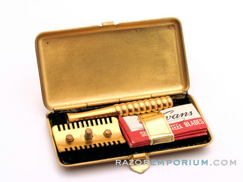 1930's Evans Gold Razor- Miniature Safety razor