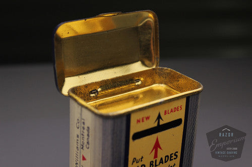 The J.B. Williams Co. Tin Blade Safe - Printed in USA