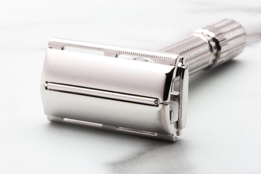 1959 E2 Gillette Fatboy Adjustable TTO Double Edge Safety Razor | Rhodium Revamp