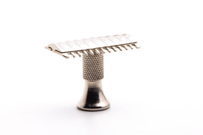 1950's Apollo 3 Piece Travel Double Edge Safety Razor | Factory Nickel Revamp