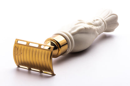 Evans | Gold Double Edge Safety Razor With Queen Sculpted Handle