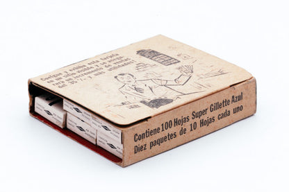 New Old Stock - 100 Gillette Super Blue Blades - Made in Argentina - Double Edge Razor Blades