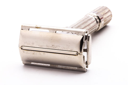 1959 E4 Gillette Fatboy Adjustable DE Safety Razor | Original Condition