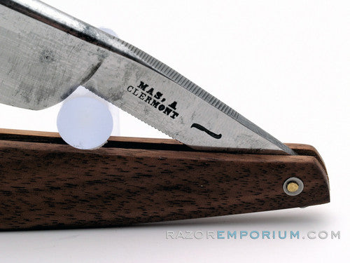 15/16" Mas A Clermont Straight Razor w/ Black Walnut Scales