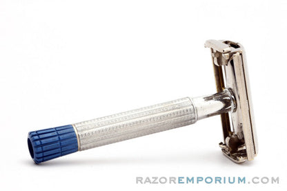 1956 Gillette Blue Tip Light Double Edge Super Speed Razor B3
