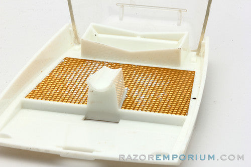 1960's Gillette Slim Adjustable Original White & Gold Case