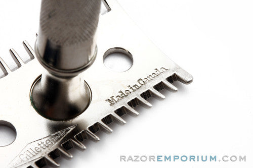1907 Gillette Single Ring Old Type DE Safety Razor | Factory Nickel Revamp