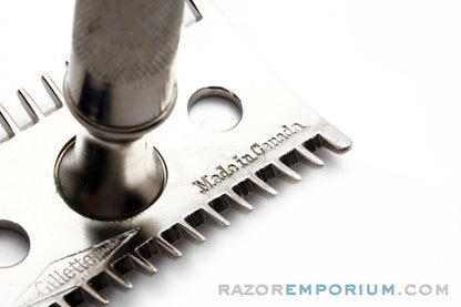 1907 Gillette Single Ring Old Type DE Safety Razor | Factory Nickel Revamp