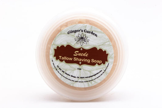 Ginger's Garden | Suede Tallow Shaving Soap