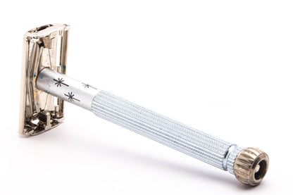 1966 L4 Gillette Blue Star Lady Gillette DE Safety Razor | Original Condition