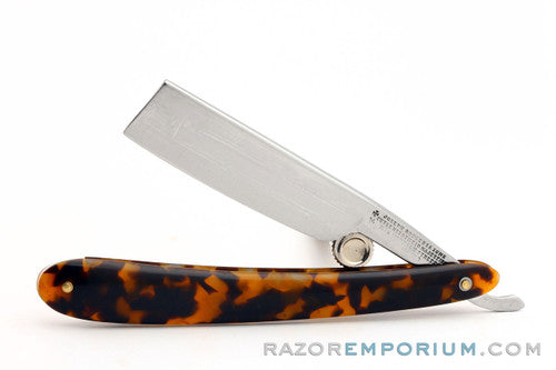 6/8" Joseph Rodgers & Sons Faux Tortoise Straight Razor | Sheffield, England