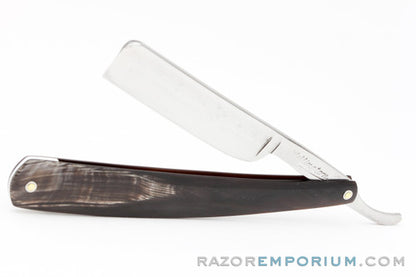6/8" Wellington Hollow Ground Straight Razor | Custom Unique Horn Scales