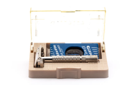 1957 C2 Gillette Flare Tip Regular Super Speed Safety Razor Set | Original Condition