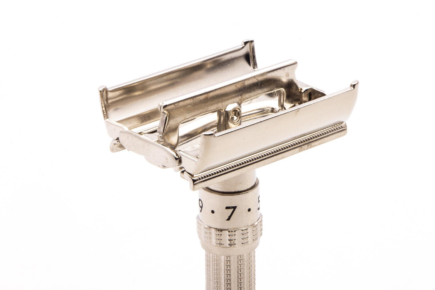1966 L4 Gillette Slim Aristocrat Adjustable TTO Double Edge Safety Razor | Factory Nickel Revamp