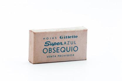 Super Azul Obsequio - Gillette Blue Blades - Made in Argentina - Double Edge Razor Blades