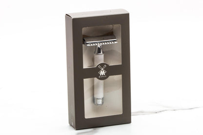MUHLE | R107 Closed Comb Double Edge Safety Razor - White