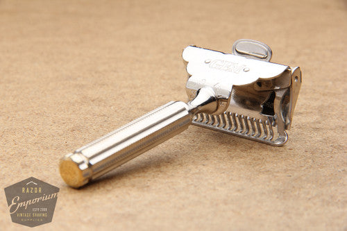 Gem 1912  Style Single Edge Safety Razor * NICKEL REVAMPED