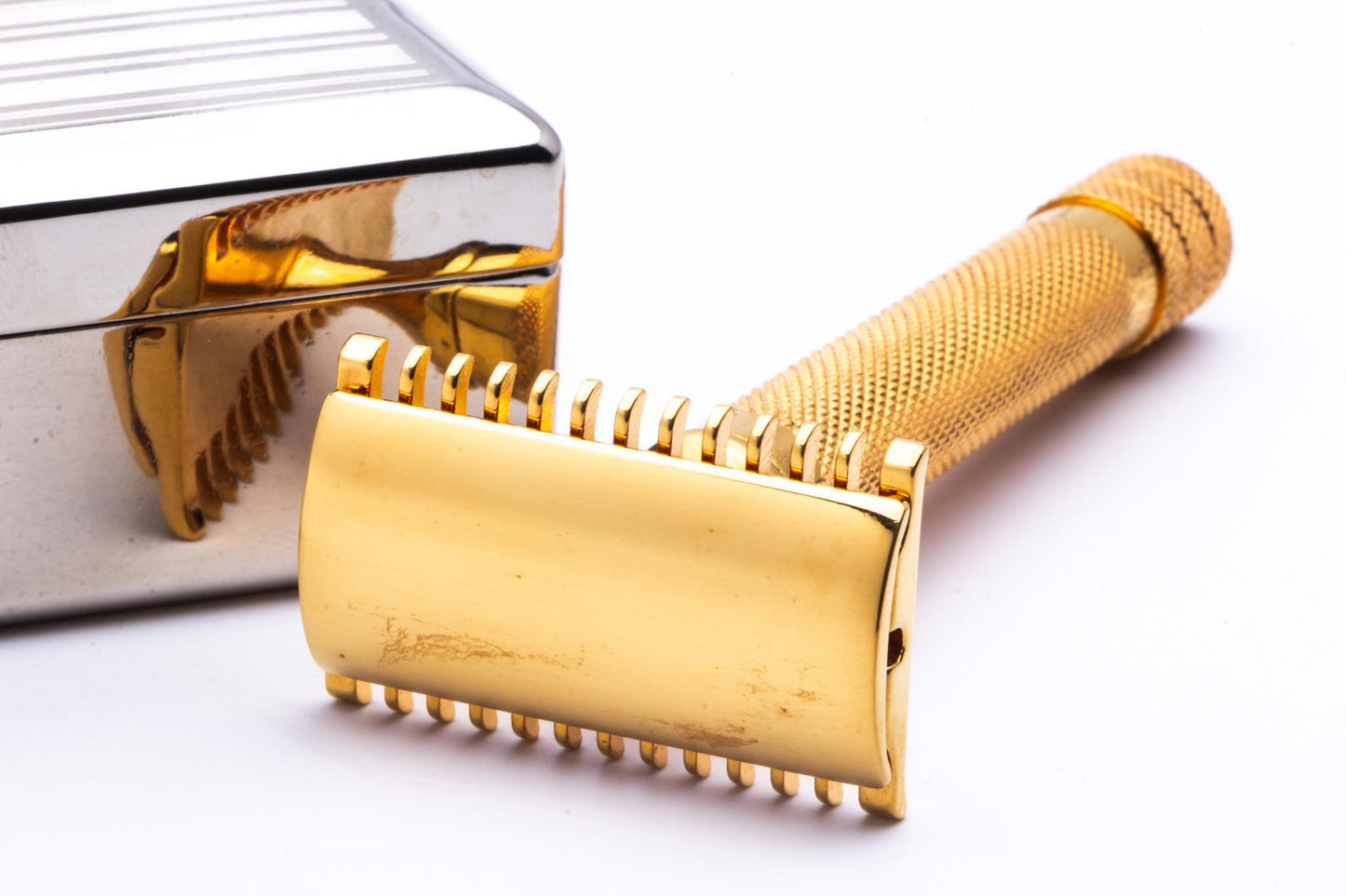 1925 Gillette Big Fellow Safety Razor Set W/ Original Case and Blade Bank | Original Condition