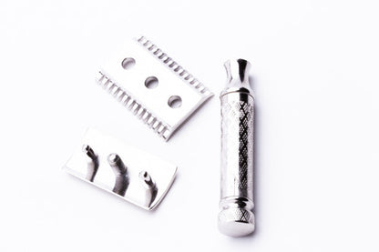 1930's Gillette New Improved Norfolk Tuckaway DE Razor Rhodium Revamp