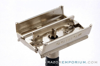 1970s Schick Krona Twist To Open Double Edge Safety Razor