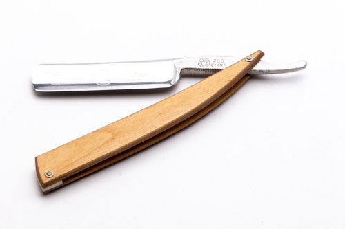 5/8" 208 Gold Dollar Straight Razor With Wood Scales
