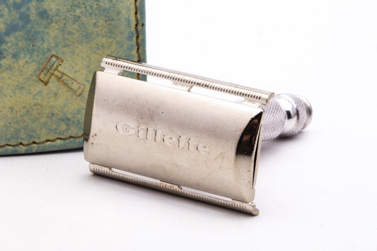 1967 M4 Gillette Travel Tech Double Edge Safety Razor Set | Original Condition