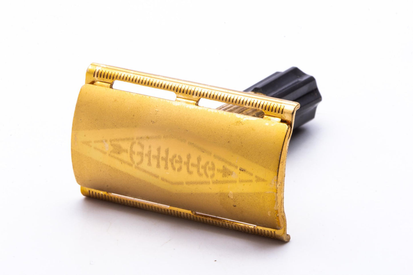 1952 X2 Gillette Gold Ball End Tech Travel Shave Set | Original Condition