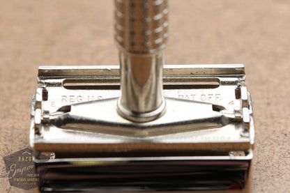 Gillette 1959  Medium Flair Tip Super Speed Safety Razor E4 * Revamped - Nickel