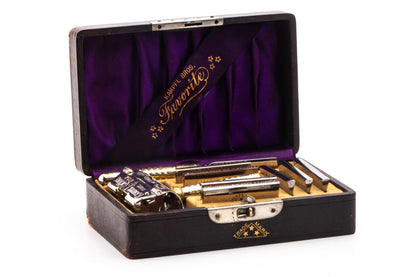1910's Kampfe Bros. STAR Single Edge Lather Catcher Safety Razor Set | Original Condition