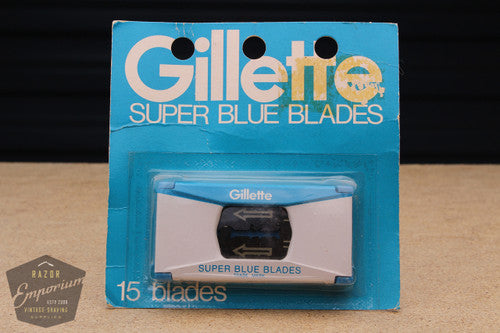 Gillette Super Blue Double Edge (15) - New Old Stock (NOS) Razor Blade ...