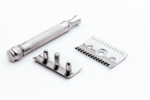 1920's Gillette Ball End Old Type Safety Razor | Factory Nickel