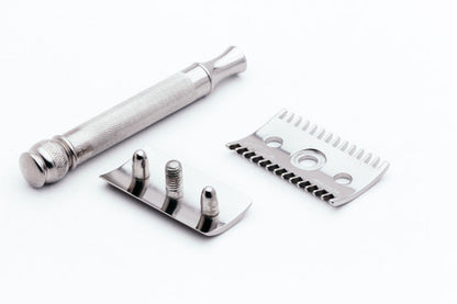1920's Gillette Ball End Old Type Safety Razor | Factory Nickel