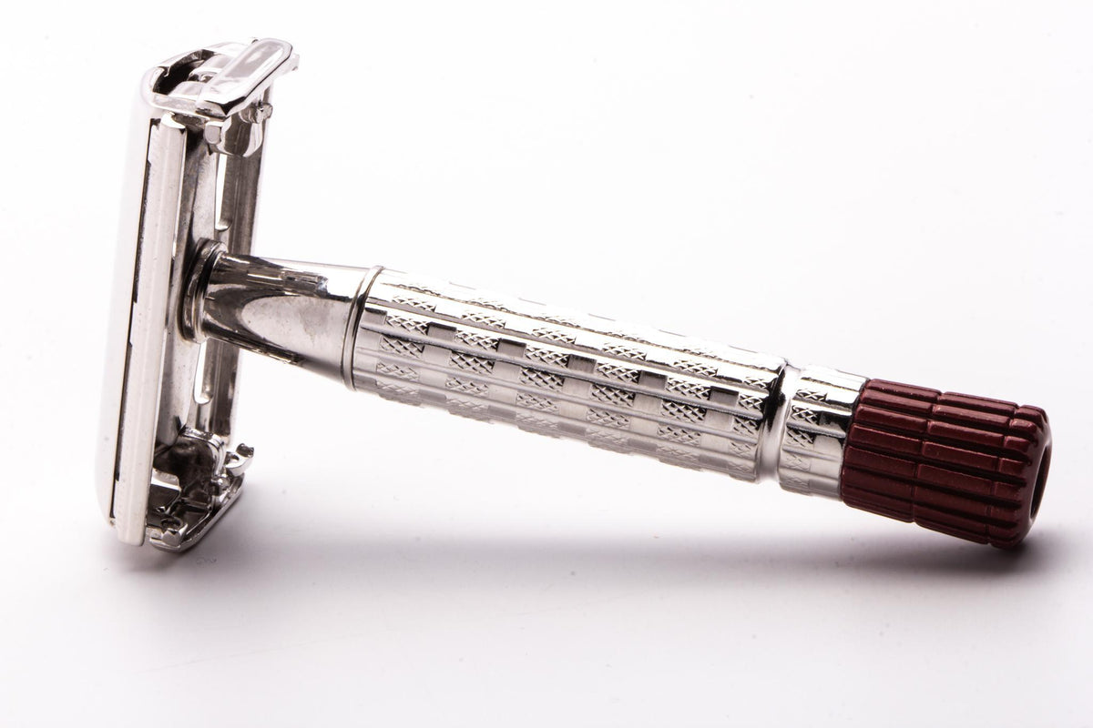 Gillete Razor Red 1956 B2 Gillette Red Tip Heavy Super Speed Safety Razor | Rhodium Reva ...