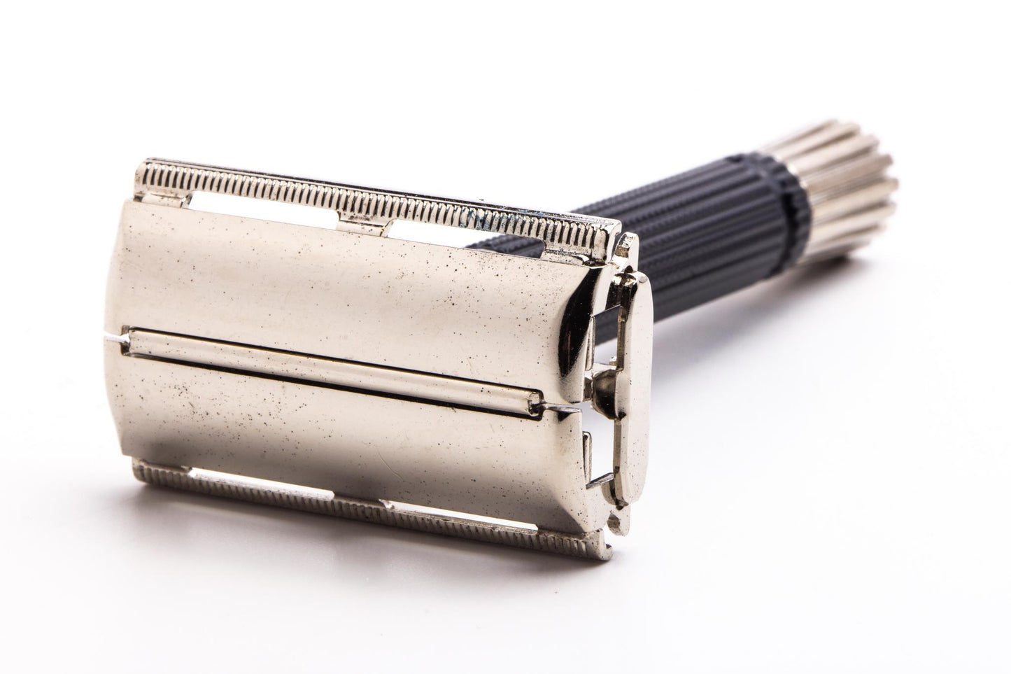 1973 T3 Gillette Black Handle Super Speed DE Safety Razor | Factory Nickel Revamp
