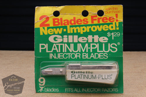 Gillette Platinum Plus Injector (9) - New Old Stock (NOS) Razor Blades