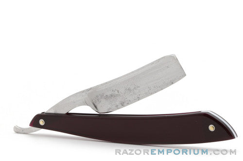 6/8" Wade & Butcher Straight Razor Black Cherry Scales | Sheffield, England