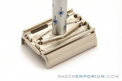 1966 Gillette Blue Star Lady Gillette Double Edge Safety Razor L2