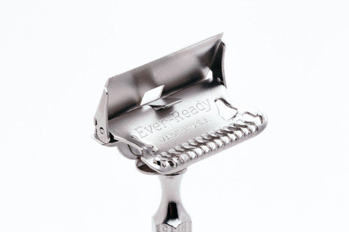 1930s Ever Ready 1912 Single Edge Safety Razor - Factory Nickel