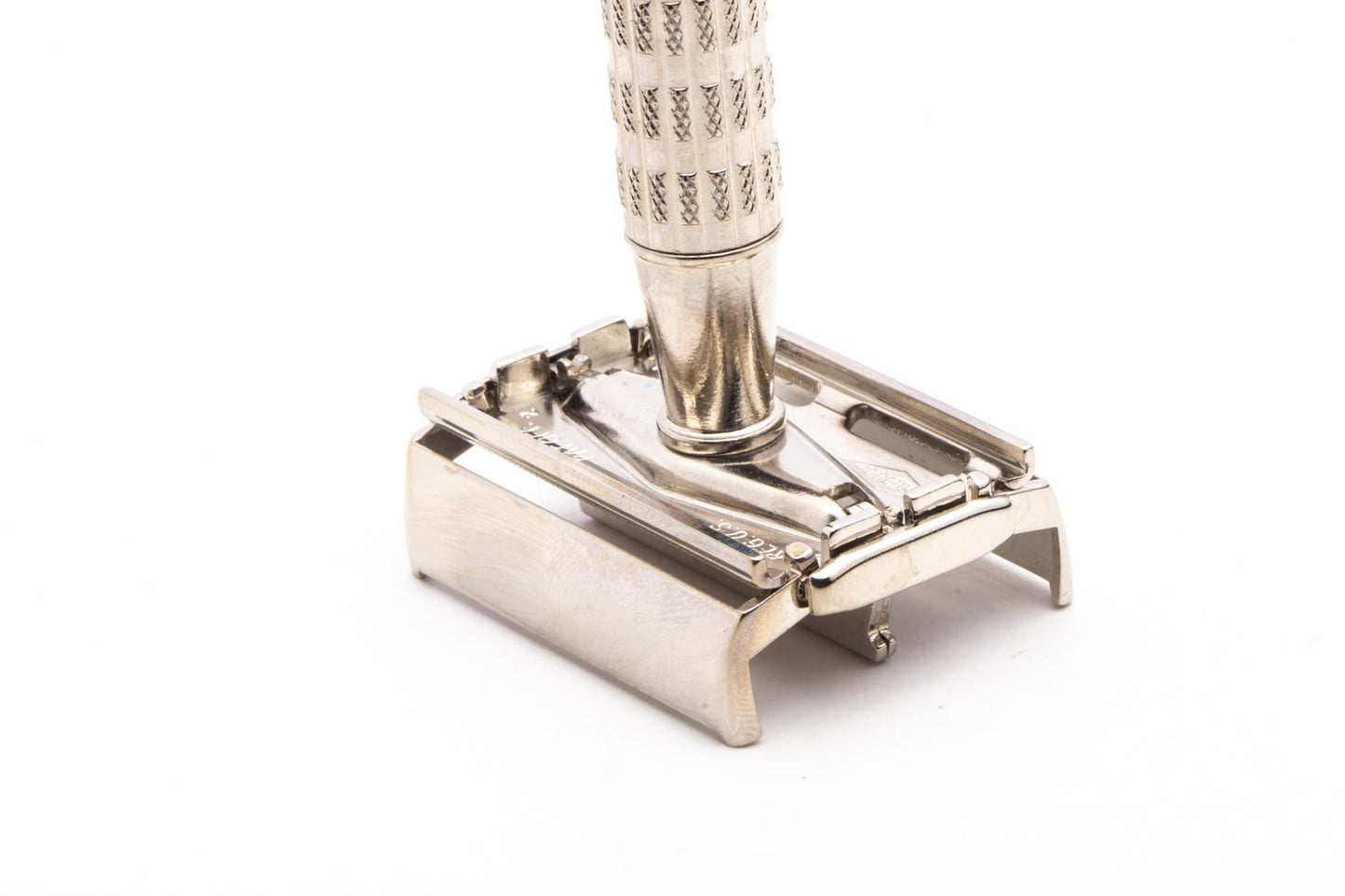 1957 B2 Gillette Heavy Red Tip TTO  Super Speed Safety Razor | Factory Nickel Revamp