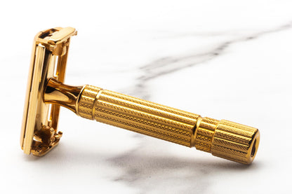 1955 A1 Gillette Diplomat Safety Razor w/ Brown Leather Case | Original Condition