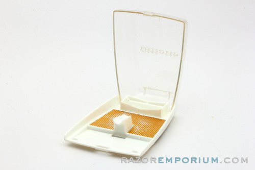 1960's Gillette Slim Adjustable Original White & Gold Case