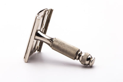 1964 J2 Gillette Ball End Travel Safety Razor Set In Red Leather Case | Original Condition