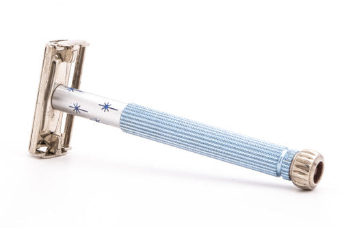 1971 R2 Gillette Blue Star Lady Gillette Double Edge Safety Razor| Original Condition