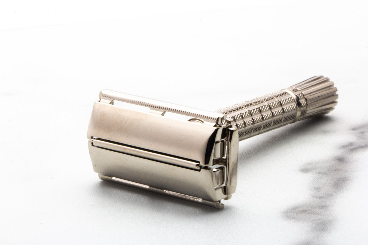 1958 D1 Gillette Flare Tip Super Speed Safety Razor | Factory Nickel Revamp