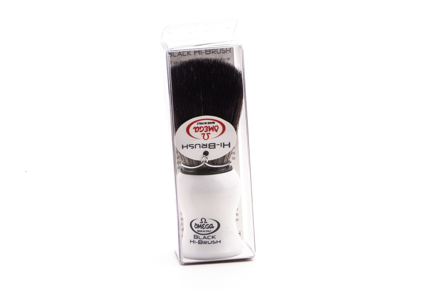 Omega | BLACK Hi-Brush Fiber Shaving Brush