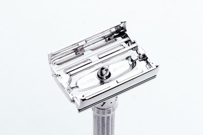 1966 L4 Gillette Slim Adjustable DE Safety Razor Factory  |Factory Nickel Revamp