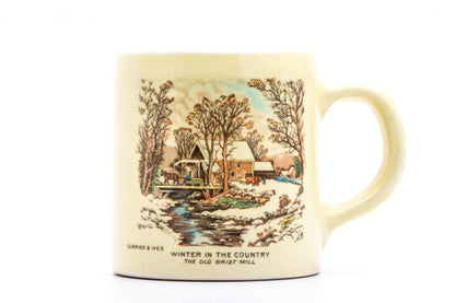 Vintage Shaving Mug | Winter In The Country