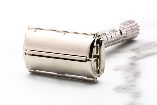 1960 F4 Gillette Flare Tip Super Speed Safety Razor | Factory Nickel Revamp