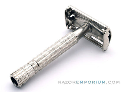 1960 F3 Gillette Flair Tip Super Speed Safety DE Razor | Factory Nickel Revamp